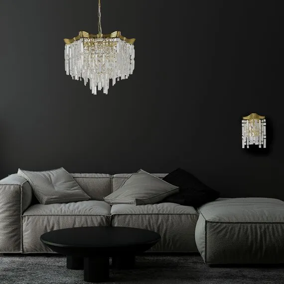 ST LUCE SL1659.303.10 Светильник подвесной ST-Luce Латунь/Прозрачный E14 10*60W, изображение 4