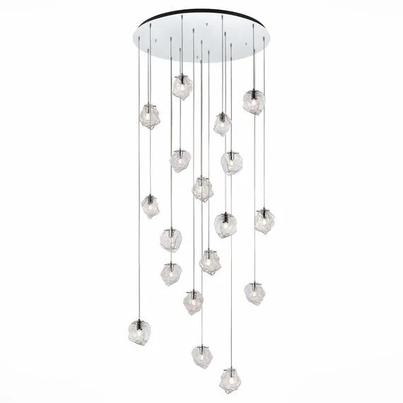 ST LUCE SL1175.103.18 Светильник подвесной ST-Luce Хром/Прозрачный E14 18*40W