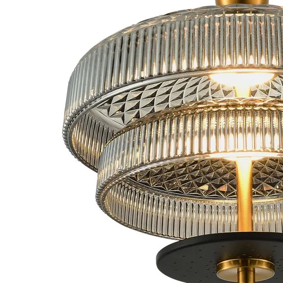 ST LUCE SL6122.303.01 Светильник подвесной ST-Luce Латунь/Латунь, Дымчатый LED 1*8W 3000K, изображение 3