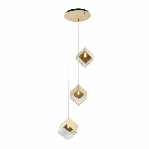 ST LUCE SL1182.203.03 Светильник подвесной ST-Luce Золотистый/Прозрачный, Золотистый G9 3*5W