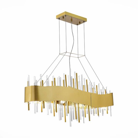 ST LUCE SL1633.213.08 Люстра подвесная ST-Luce Матовое золото/Матовое золото,Прозрачный E14 8*40W