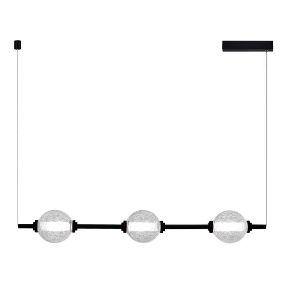 ST LUCE SL6120.403.03 Светильник подвесной ST-Luce Черный/Прозрачное кракелированное стекло LED 3*8,5W 3000K