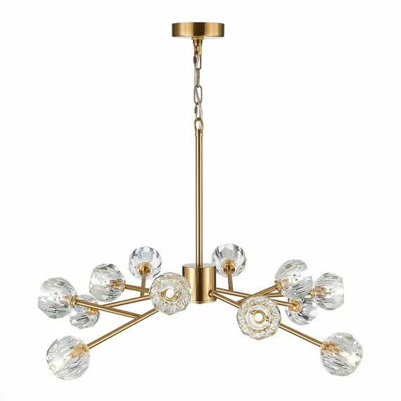 ST LUCE SL1166.303.12 Светильник подвесной ST-Luce Латунь/Прозрачный G9 LED 12*5W, изображение 2