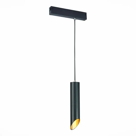 ST LUCE ST508.403.01 Светильник трековый Черный GU10 1*50W  IP20 D60xH300 180-240V Без ламп