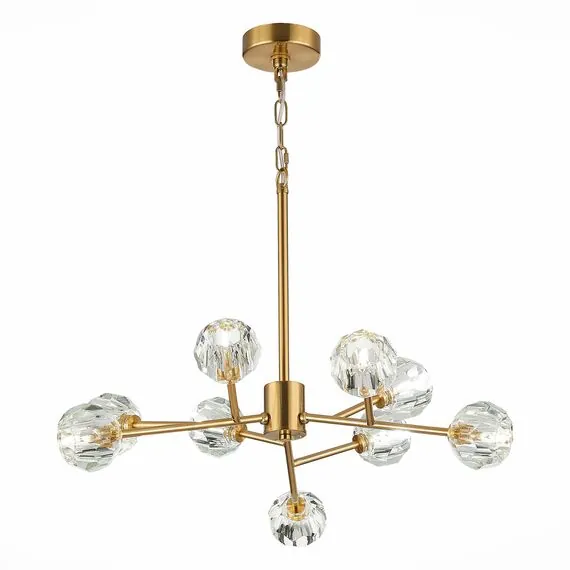 ST LUCE SL1166.303.09 Светильник подвесной ST-Luce Латунь/Прозрачный G9 LED 9*5W
