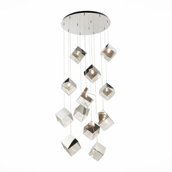 ST LUCE SL1182.103.12 Светильник подвесной ST-Luce Хром/Прозрачный, Хром G9 12*5W