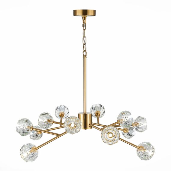 ST LUCE SL1166.303.12 Светильник подвесной ST-Luce Латунь/Прозрачный G9 LED 12*5W, изображение 2