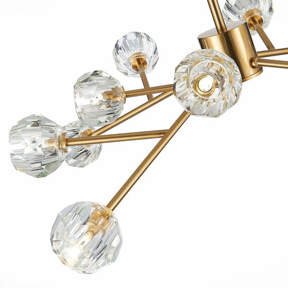 ST LUCE SL1166.303.12 Светильник подвесной ST-Luce Латунь/Прозрачный G9 LED 12*5W, изображение 6