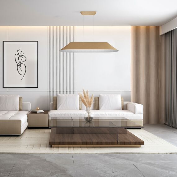 ST LUCE SL3001.813.01 Светильник подвесной ST-Luce Бежевый,Белый/Бежевый,Белый LED 1*32W, изображение 9