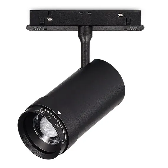 ST LUCE ST357.436.12 Магнитный трековый светильник ZOOM Черный LED 1*12W 3000K Lm Ra90 10-55° IP20 D50xH160, изображение 2