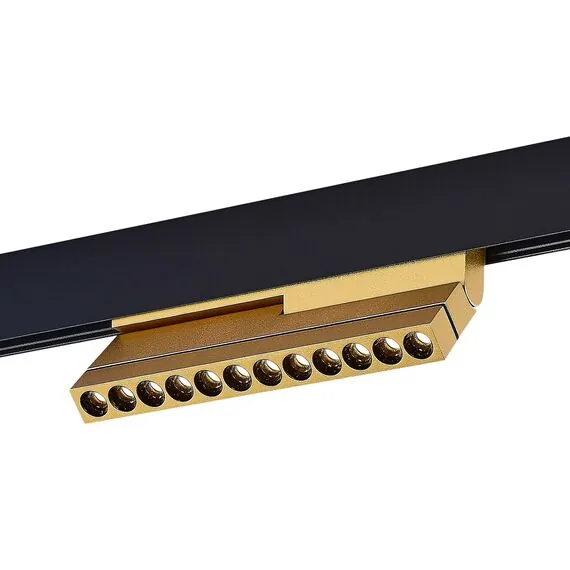 ST LUCE ST805.236.12 Магнитный трековый светильник Золотистый LED 1*12W 3000K 450Lm Ra>90 36° IP20 L220xW22x