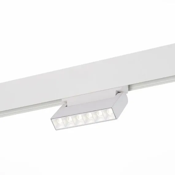 ST LUCE ST364.546.06 Магнитный трековый светильник белый LED 1*6W 4000K 532Lm Ra>80 36° IP20 L120xW22xH108 4, изображение 2