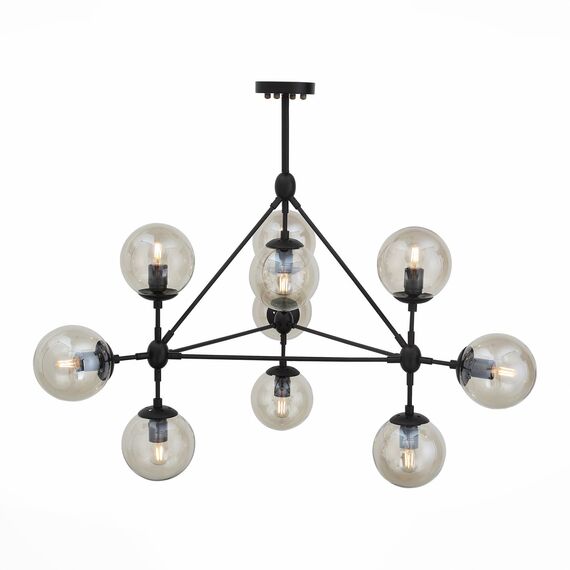 ST LUCE SL549.403.10 Люстра подвесная ST-Luce Черный/Янтарный E27 10*40W