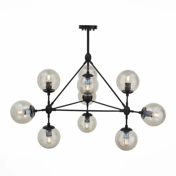ST LUCE SL549.403.10 Люстра подвесная ST-Luce Черный/Янтарный E27 10*40W