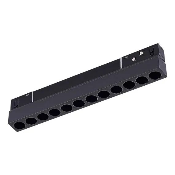 ST LUCE ST806.436.12 Магнитный трековый светильник Черный LED 1*12W 3000K 550Lm Ra>90 36° IP20 L220xW22xH44