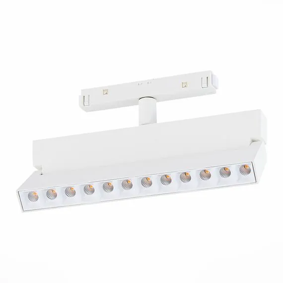 ST LUCE ST362.536.12 Магнитный трековый светильник белый LED 1*12W 3000K 1 009Lm Ra>80 36° IP20 L219xW22xH13, изображение 3