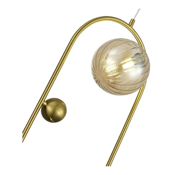 ST LUCE SL1515.303.02 Светильник подвесной ST-Luce Латунь/Янтарный,Дымчатый G9 2*5W 4000K, изображение 2