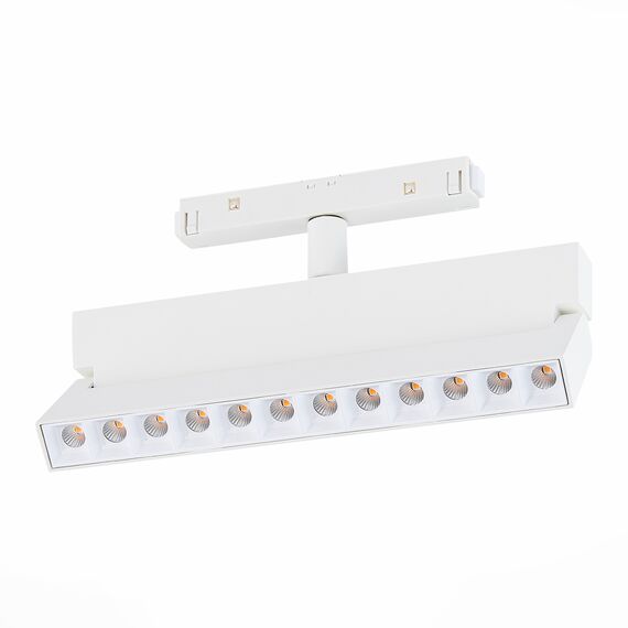 ST LUCE ST362.536.12 Магнитный трековый светильник белый LED 1*12W 3000K 1 009Lm Ra>80 36° IP20 L219xW22xH13, изображение 3
