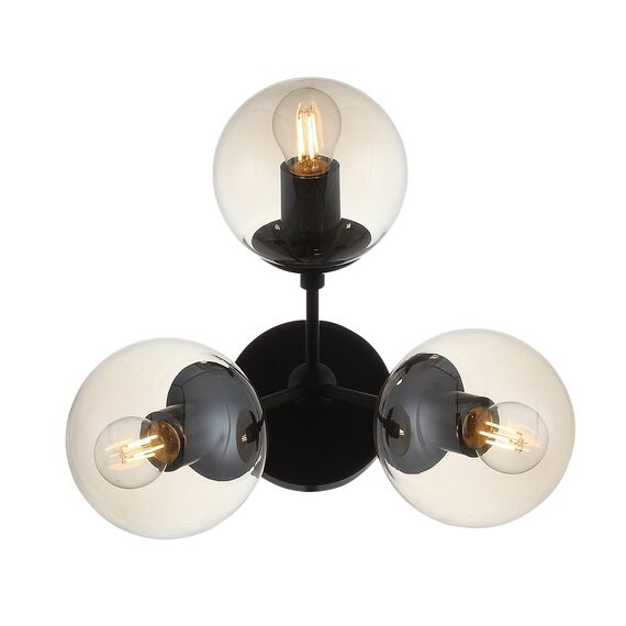 ST LUCE SL549.411.03 Бра ST-Luce Черный/Янтарный E27 3*40W