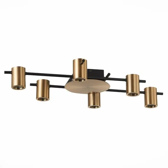 ST LUCE SL1207.402.06 Светильник потолочный ST-Luce Черный/Латунь GU10 6*7W