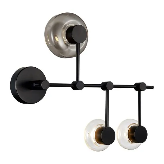 ST LUCE SL6005.401.03 Светильник настенно-потолочный ST-Luce Черный/Дымчатый, Прозрачный LED 3*3W 3000K