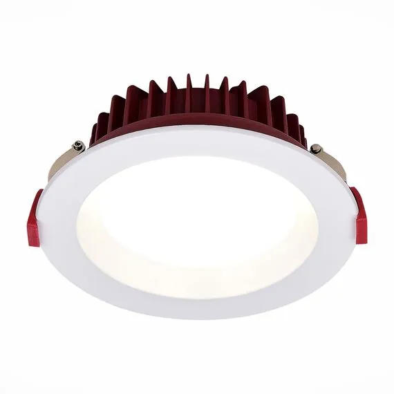 ST LUCE ST752.548.18 Светильник встраиваемый. Белый LED 1*18W 4000K 1 440Lm Ra80 100° IP44 D140xH52 100-240VV