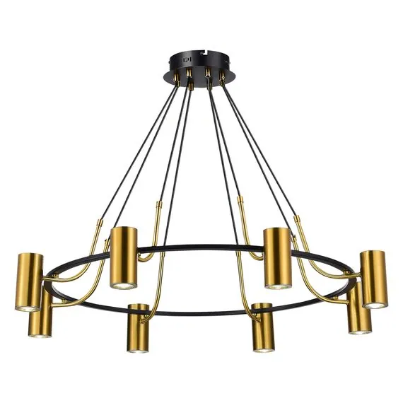 ST LUCE SL1215.403.08 Светильник подвесной ST-Luce Черный, Латунь/Латунь GU10 8*5W 4000K