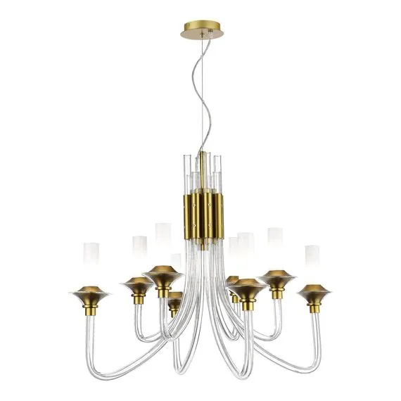 ST LUCE SL1241.203.08 Люстра подвесная ST-Luce Золотистый/Белый E14 8*40W