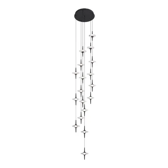 ST LUCE SL6231.403.18 Светильник подвесной ST-Luce Черный/Прозрачный LED 18*5W 4000K