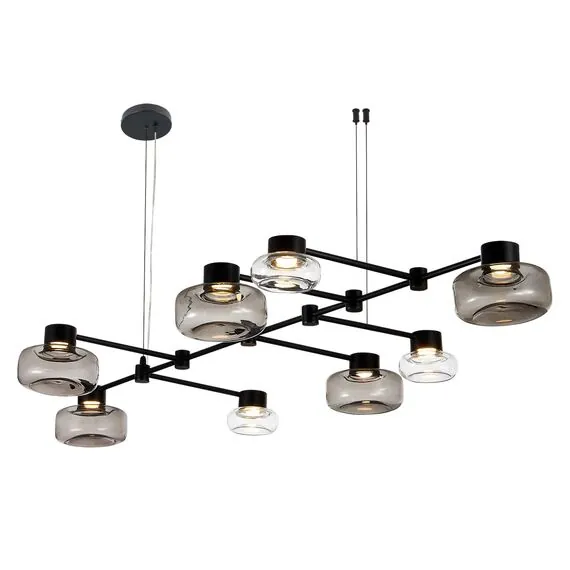 ST LUCE SL6005.403.08 Светильник подвесной ST-Luce Черный/Дымчатый, Прозрачный LED 8*3W 3000K, изображение 2