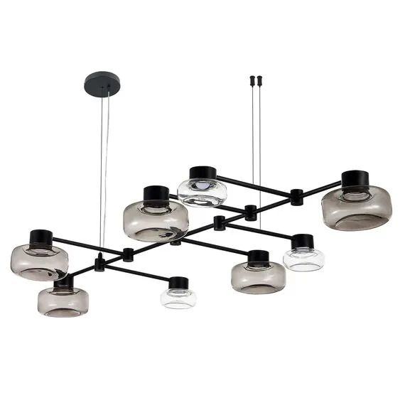 ST LUCE SL6005.403.08 Светильник подвесной ST-Luce Черный/Дымчатый, Прозрачный LED 8*3W 3000K, изображение 6