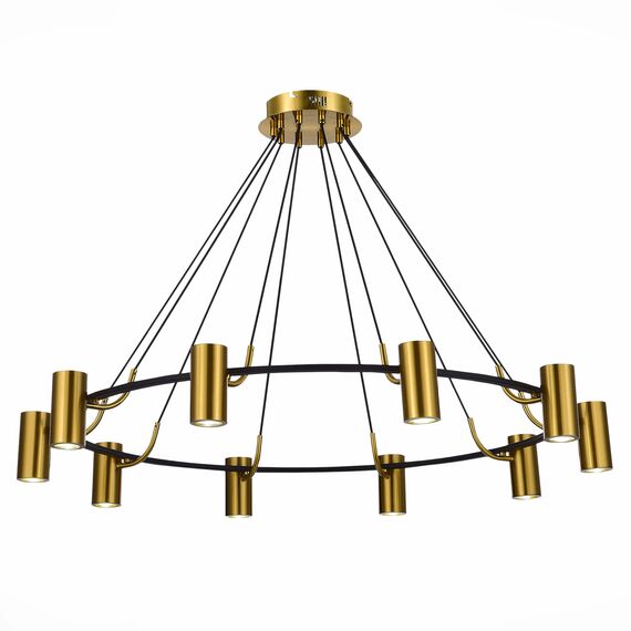 ST LUCE SL1215.403.10 Светильник подвесной ST-Luce Черный, Латунь/Латунь GU10 10*5W 4000K