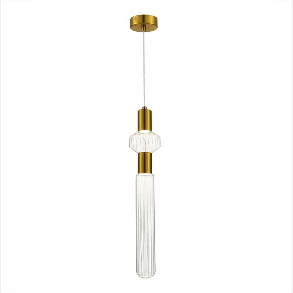 ST LUCE SL6117.203.02 Светильник подвесной ST-Luce Латунь/Золотой, Прозрачный LED 2*3W 3000K