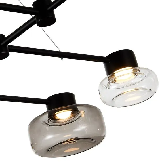 ST LUCE SL6005.403.08 Светильник подвесной ST-Luce Черный/Дымчатый, Прозрачный LED 8*3W 3000K, изображение 7