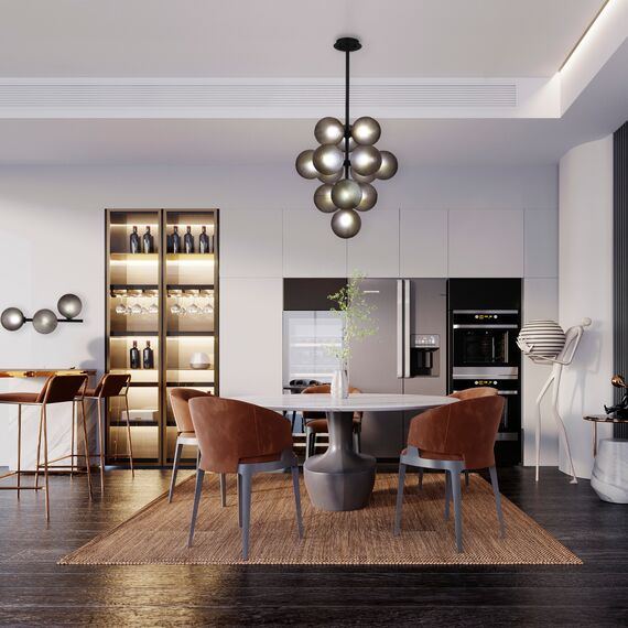 ST LUCE SL1184.403.13 Люстра подвесная ST-Luce Черный/Дымчатый G9 13*5W, изображение 4
