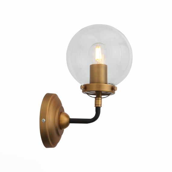 ST LUCE SL234.401.01 Бра ST-Luce Черный, Золото/Прозрачный E27 1*40W, изображение 2