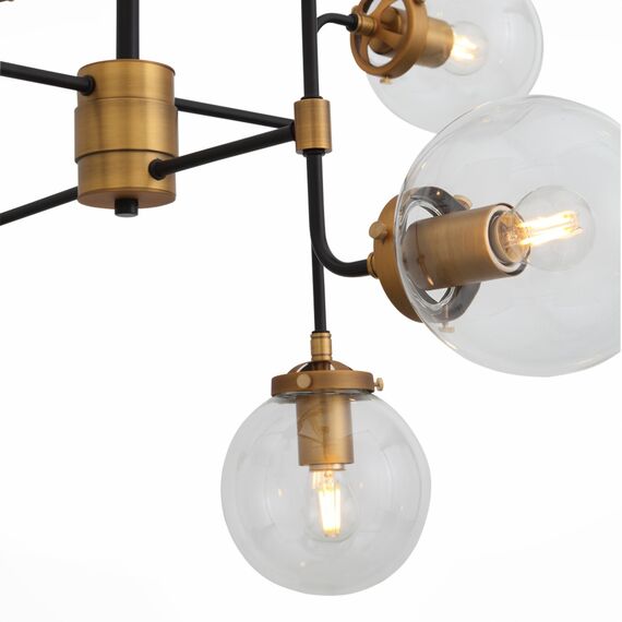 ST LUCE SL234.403.08 Люстра подвесная ST-Luce Черный, Золото/Прозрачный E27 8*40W, изображение 2