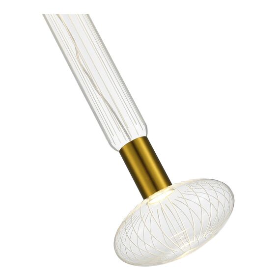 ST LUCE SL6117.213.02 Светильник подвесной ST-Luce Латунь/Золотой, Прозрачный LED 2*3W 3000K, изображение 2