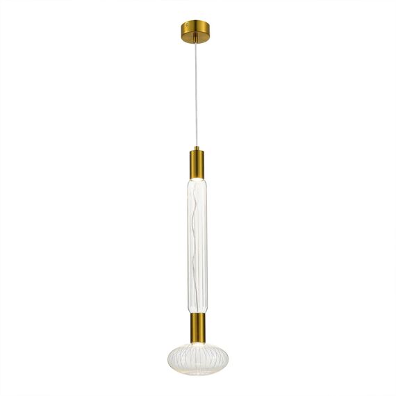 ST LUCE SL6117.213.02 Светильник подвесной ST-Luce Латунь/Золотой, Прозрачный LED 2*3W 3000K