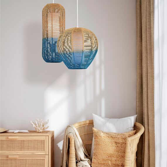 ST LUCE SL1514.513.01 Светильник подвесной ST-Luce Белый/Бежевый,Синий E27 1*40W, изображение 4