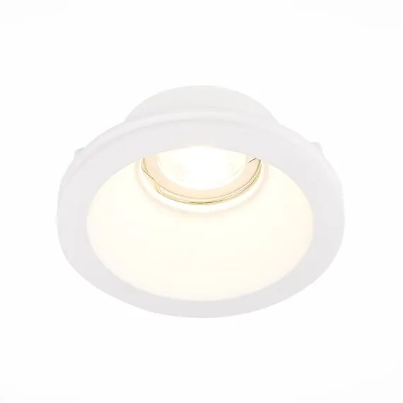 ST LUCE ST254.308.01 Светильник встраиваемый. из гипса Белый GU10 1*50W  IP20 D120xH50 180-240V Без ламп, изображение 2