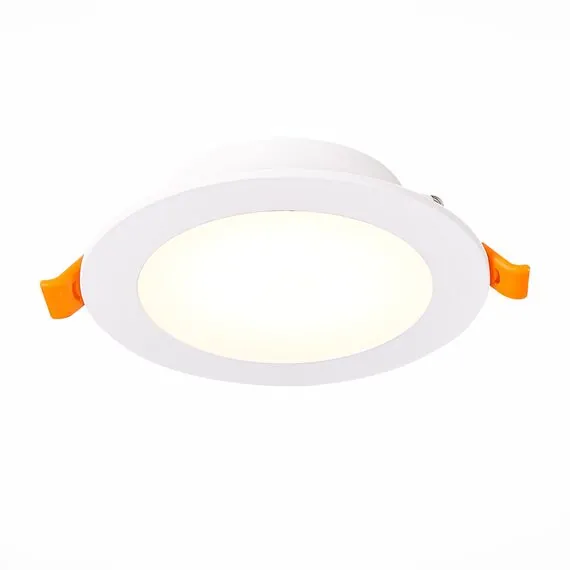 ST LUCE ST212.508.10 Светильник встраиваемый. Белый LED 1*10W 3000K/4000K/6000K 850Lm Ra80 110° IP20 D120xH30 220-240V