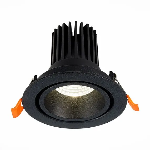 ST LUCE ST705.448.10 Светильник встраиваемый. Черный LED 1*10W 4000K 750Lm Ra>90 38° IP20 D102xH85 170-240V, изображение 2