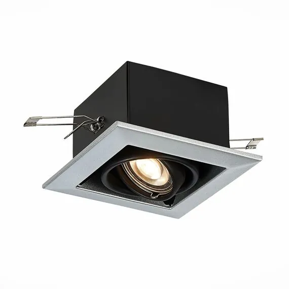 ST LUCE ST250.148.01 Светильник встраиваемый. Черный GU10 1*50W  L126xW126xH70 220V Без ламп
