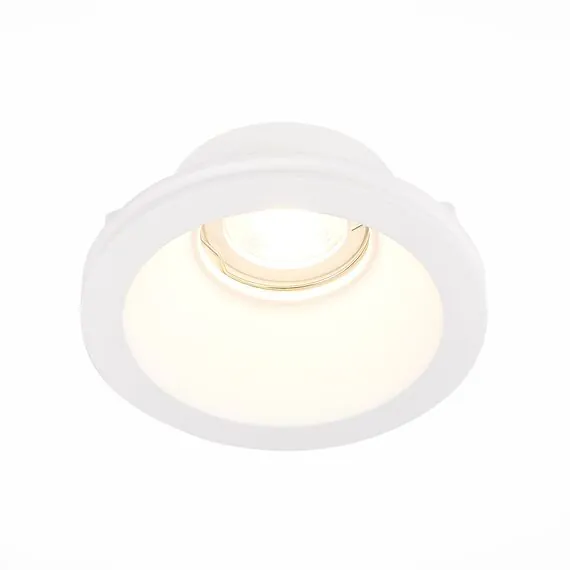 ST LUCE ST254.308.01 Светильник встраиваемый. из гипса Белый GU10 1*50W  IP20 D120xH50 180-240V Без ламп
