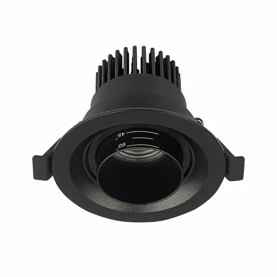 ST LUCE ST701.438.07 Светильник встраиваемый. Zoom Черный LED 1*7W 3000K 560Lm Ra 15°-60° IP20 D90xH65 170-240V, изображение 2
