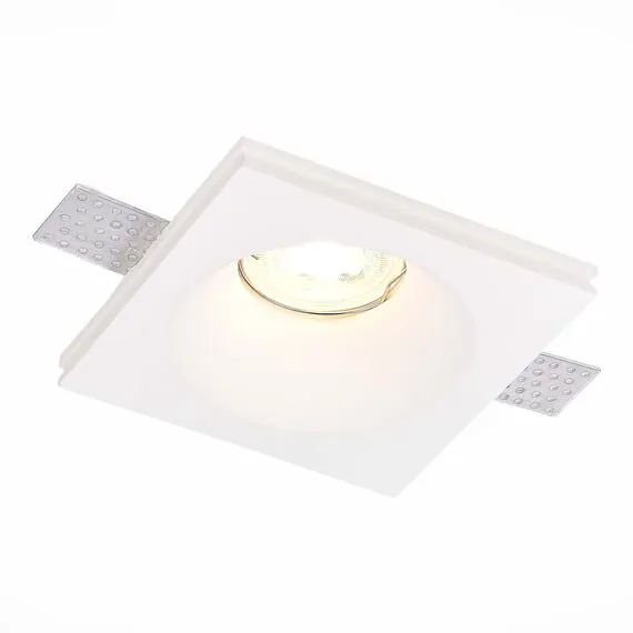 ST LUCE ST254.328.01 Светильник встраиваемый. из гипса Белый GU10 1*50W IP20 L120xW120xH40 220V Без ламп
