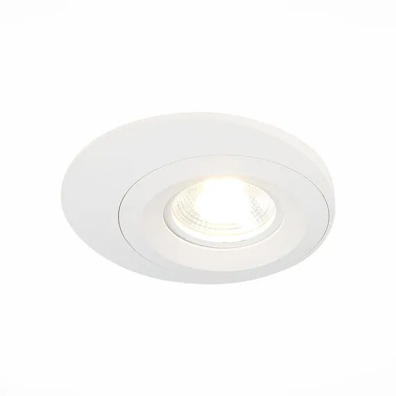 ST LUCE ST216.508.01 Светильник встраиваемый. Белый GU10 1*7W IP20 D100xH23 220V Без ламп
