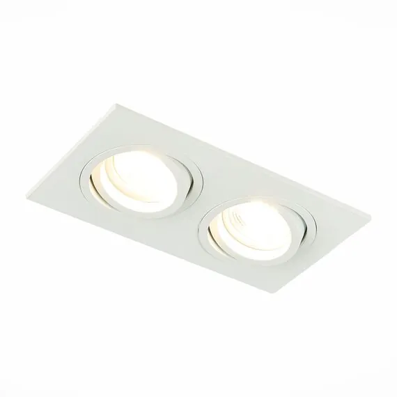 ST LUCE ST251.508.02 Светильник встраиваемый. Белый GU10 2*50W  IP20 L170xW92xH27 220V Без ламп, изображение 2