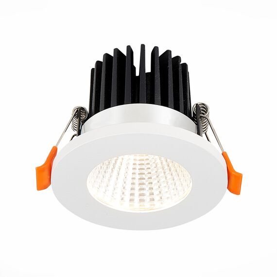 ST LUCE ST704.538.10 Светильник встраиваемый. Белый LED 1*10W 3000K 900Lm Ra>90 38° IP20 D80xH60 170-240V